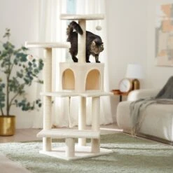 Frisco 57-in Faux Fur Cat Tree & Condo