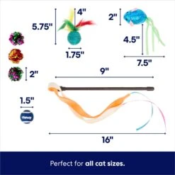 Frisco Plush, Teaser, Ball & Tunnel Variety Pack Cat Toy With Catnip -Frisco 169688 PT2. AC SS1800 V1692190912