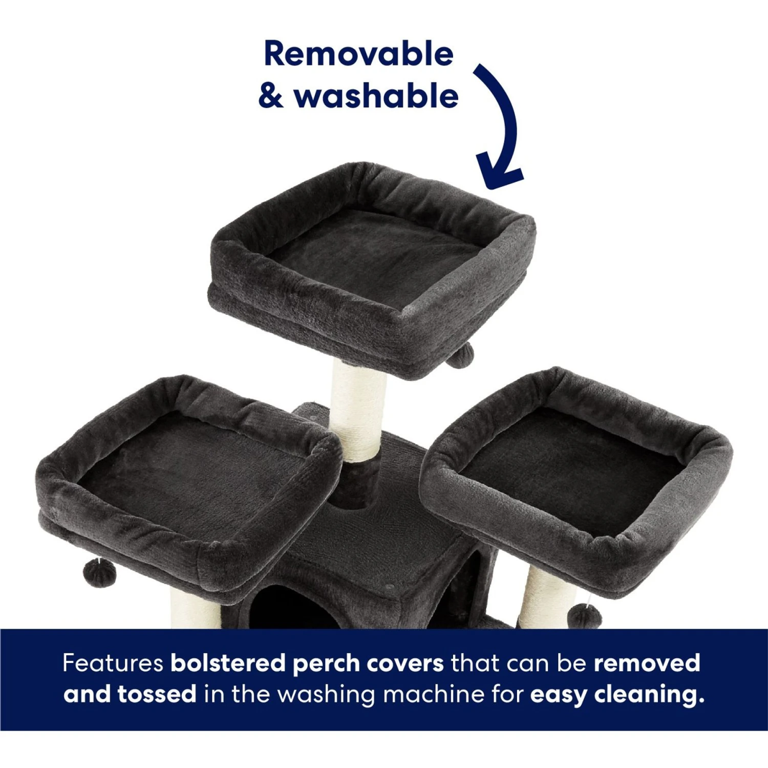 Frisco 68-in Faux Fur Cat Tree & Condo 6 Frisco 68-in Faux Fur Cat Tree & Condo - Image 4