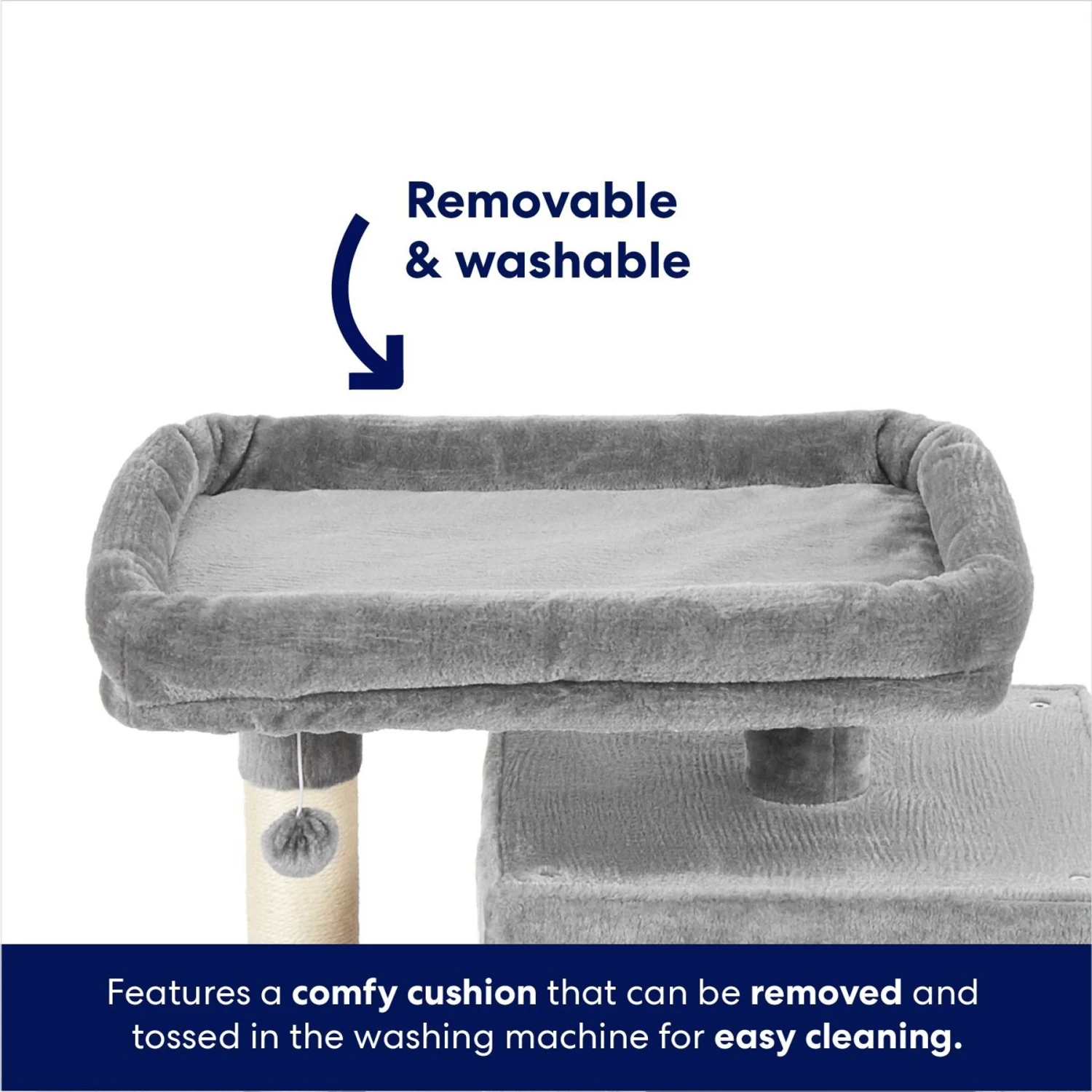 Frisco 33-in Faux Fur Cat Tree & Condo 6 Frisco 33-in Faux Fur Cat Tree & Condo - Image 4