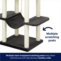 Frisco 73-in Cat Tree With Hammock, Condo, Lounge Basket, Top Perch & Bed 12 Frisco 73-in Cat Tree With Hammock, Condo, Lounge Basket, Top Perch & Bed -Frisco 214384 PT4. AC SS1800 V1667228721