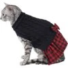 Frisco Plaid Cable Knit Dog & Cat Sweater Dress -Frisco 223739 MAIN. AC SS1800 V1661865672