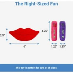 Frisco Retro Lip Gloss Plush Cat Toy With Catnip, 3 Count -Frisco 230274 PT1. AC SS1800 V1599945384