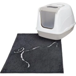 Frisco Microfiber Chenille Cat Silhouette Litter Mat -Frisco 235902 PT3. AC SS1800 V1603342031