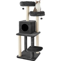 Frisco 55-in Faux Fur Cat Tree & Condo -Frisco 236542 PT2. AC SS1800 V1615987418