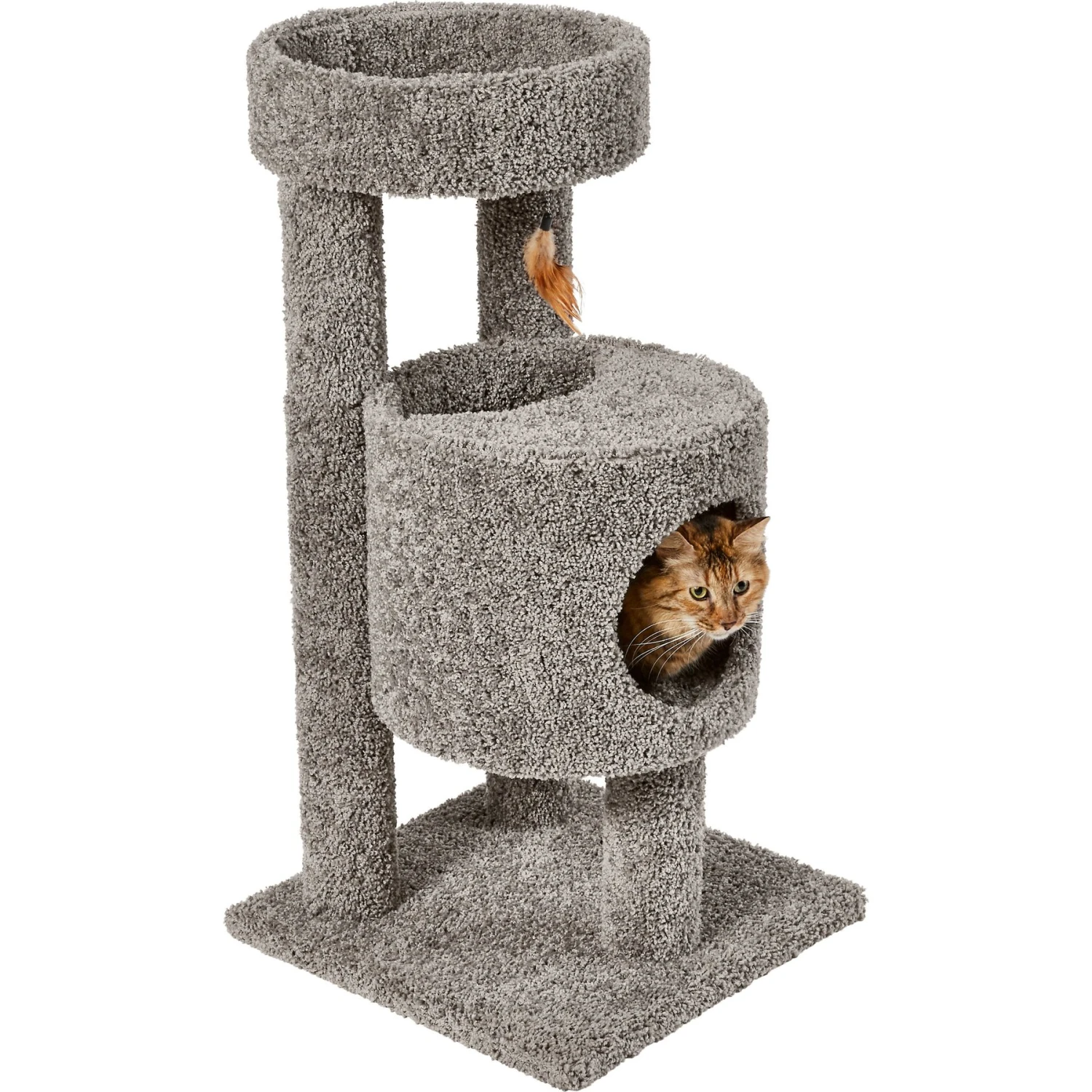 Frisco 36-in Real Carpet Wooden Cat Tree 5 Frisco 36-in Real Carpet Wooden Cat Tree - Image 3