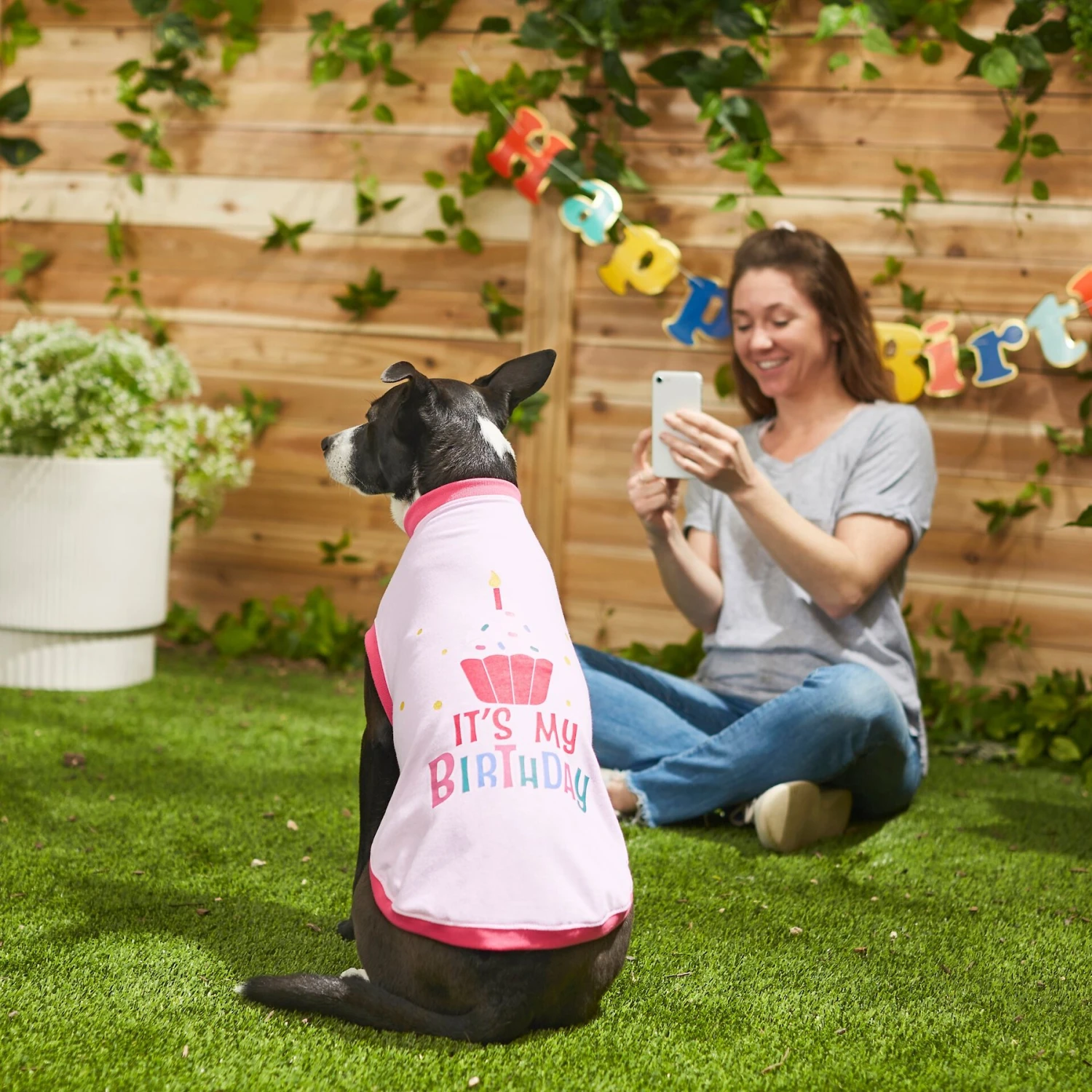 Frisco It's My Birthday Dog & Cat T-Shirt, Pink 7 Frisco It's My Birthday Dog & Cat T-Shirt, Pink - Image 5