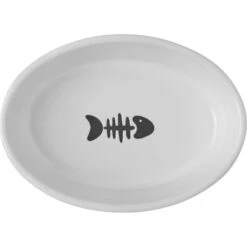 Frisco Oval Meow Non-skid Ceramic Cat Bowl With Wood Base 12 Frisco Oval Meow Non-skid Ceramic Cat Bowl With Wood Base -Frisco 256080 PT4. AC SS1800 V1615311695