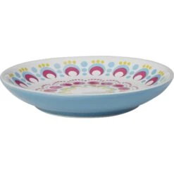 Frisco Kaleidoscope Pattern Non-skid Ceramic Cat Dish