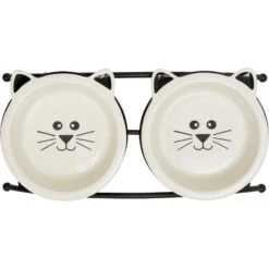 Frisco Cat Face Non-skid Elevated Double Ceramic Cat Bowl 12 Frisco Cat Face Non-skid Elevated Double Ceramic Cat Bowl -Frisco 256113 PT4. AC SS1800 V1615312897