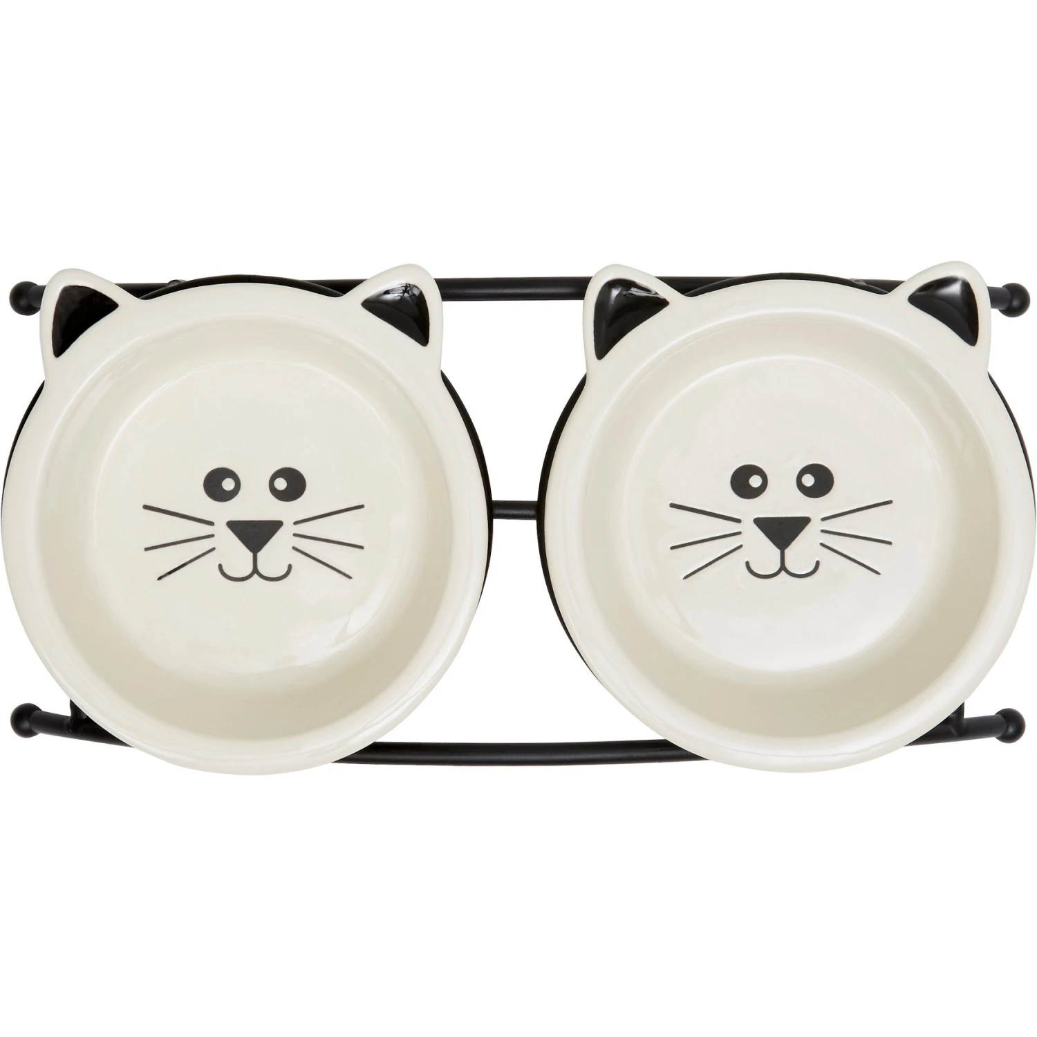 Frisco Cat Face Non-skid Elevated Double Ceramic Cat Bowl 7 Frisco Cat Face Non-skid Elevated Double Ceramic Cat Bowl - Image 5