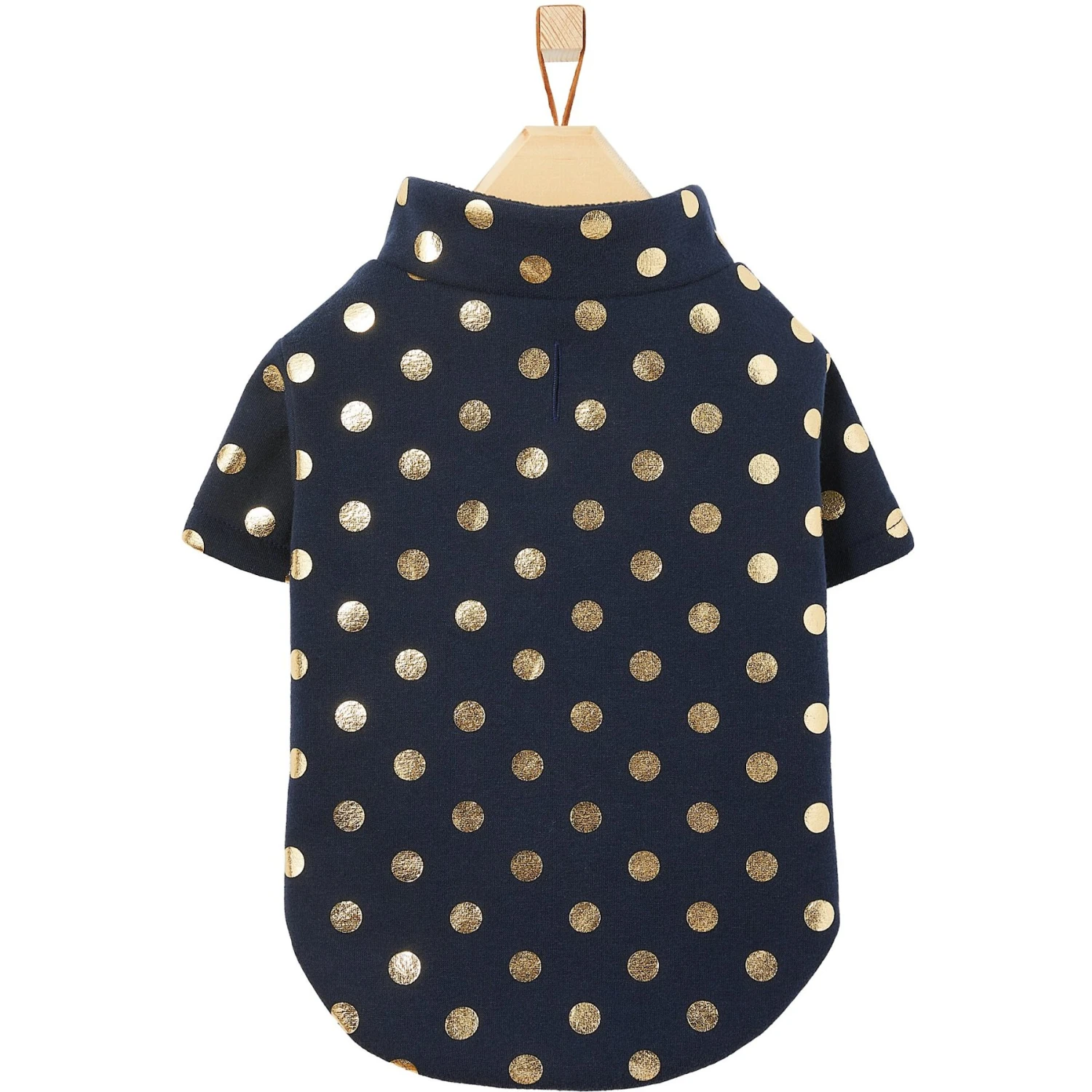 Frisco Lightweight Gold Dotted Dog & Cat Jacket, Navy 6 Frisco Lightweight Gold Dotted Dog & Cat Jacket, Navy - Image 4