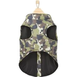 Frisco Mediumweight Camo Print Insulated Dog & Cat Zippered Coat, Green -Frisco 268295 PT5. AC SS1800 V1628827619