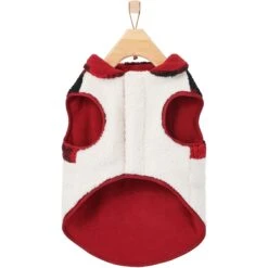 Frisco Mediumweight Red Plaid Insulated Dog & Cat Sherpa Coat -Frisco 268320 PT5. AC SS1800 V1628779328