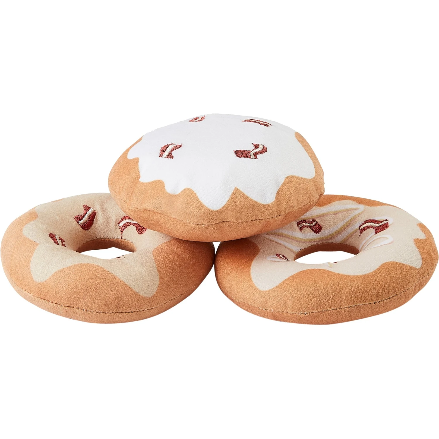 Frisco Fall Maple Bacon Donut Plush Cat Toy With Catnip 3 Frisco Fall Maple Bacon Donut Plush Cat Toy With Catnip