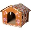 Frisco Holiday Gingerbread House Cardboard Cat House Cat Toy -Frisco 287289 MAIN. AC SS1800 V1694812849