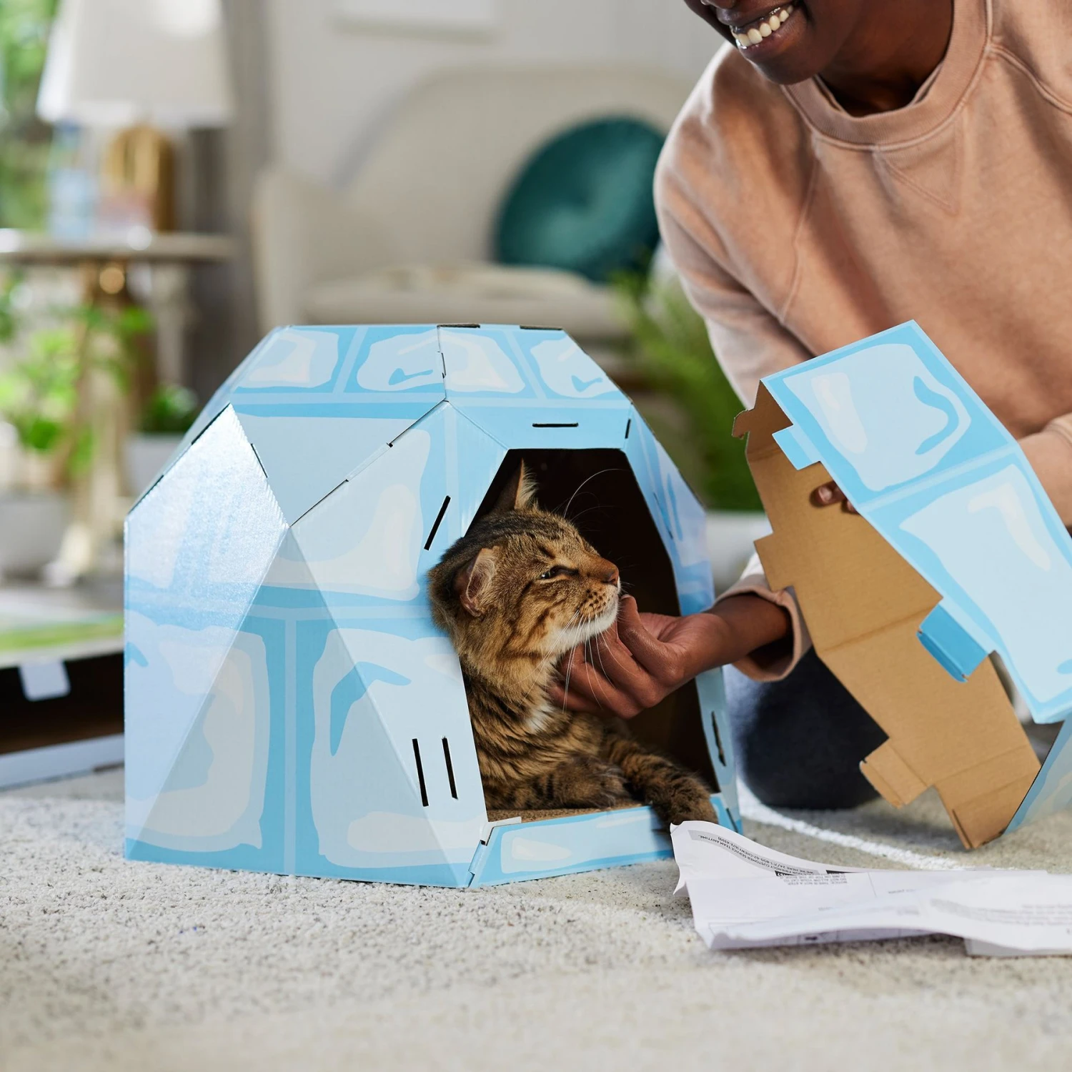 Frisco Igloo Cardboard Cat House 6 Frisco Igloo Cardboard Cat House - Image 4