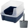 Frisco Plastic Litter Scooper With Caddy & IRIS USA Open Top Litter Box With Scatter Shield -Frisco 298166 MAIN. AC SS1800 V1623198146