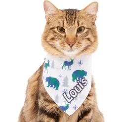 Frisco Buffalo Plaid Winter Animals Personalized Dog & Cat Bandana -Frisco 301365 PT7. AC SS1800 V1628100091