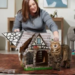 Frisco Tudor House Cardboard Cat House -Frisco 308815 PT3. AC SS1800 V1696880189