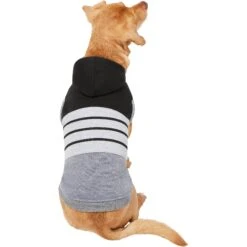 Frisco Gray Striped Dog & Cat Hoodie