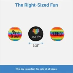 Frisco Pride Buttons Plush Cat Toy With Catnip, 3 Count -Frisco 331688 PT1. AC SS1800 V1649785011