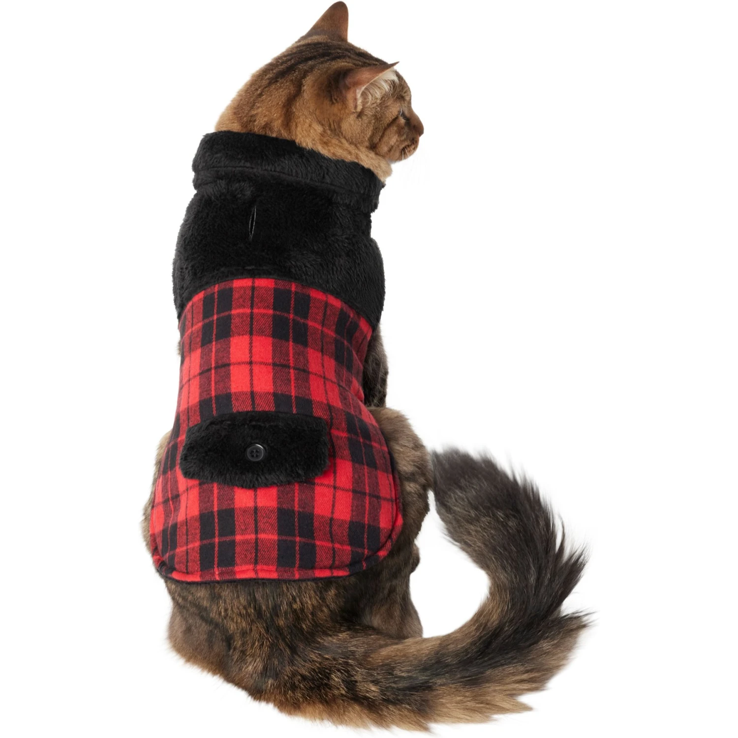 Frisco Mediumweight Plaid Faux Fur Dog & Cat Jacket 3 Frisco Mediumweight Plaid Faux Fur Dog & Cat Jacket