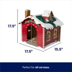 Frisco Holiday Santa's Workshop Cardboard Cat House 9 Frisco Holiday Santa's Workshop Cardboard Cat House -Frisco 360881 PT1. AC SS1800 V1695648151