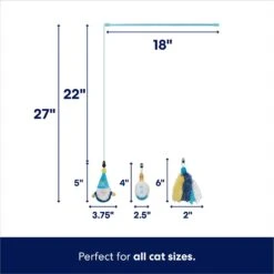 Frisco Hanukkah Interchangeable Teaser Wand Cat Toy With Catnip -Frisco 360911 PT1. AC SS1800 V1695045650