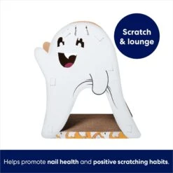 Frisco Halloween Cutie Ghost Cardboard Cat House With Catnip -Frisco 668358 PT2. AC SS1800 V1689351045