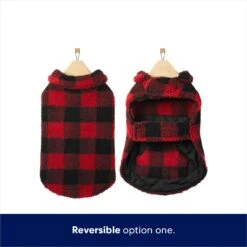 Frisco Reversible Medium Weight Boulder Plaid Dog & Cat Coat -Frisco 717846 PT4. AC SS1800 V1692194287