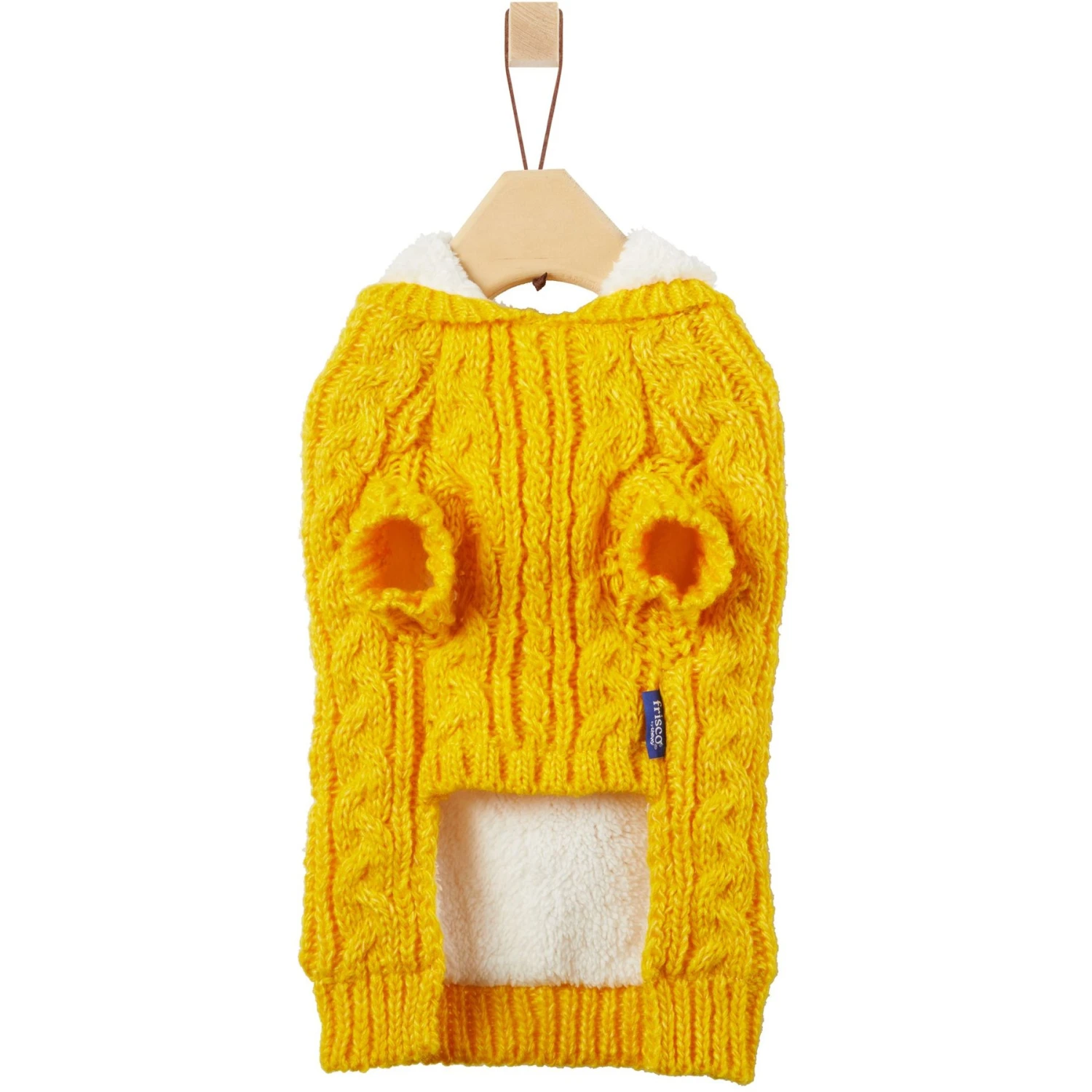 Frisco Sherpa Lined Chunky Cable Knit Dog & Cat Hooded Sweater 7 Frisco Sherpa Lined Chunky Cable Knit Dog & Cat Hooded Sweater - Image 5