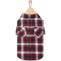 Frisco Red & Blue Plaid Dog & Cat Flannel Shirt -Frisco 720838 PT3. AC SS1800 V1693401664