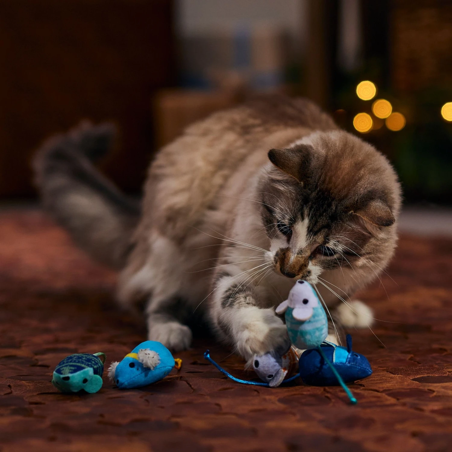 Frisco Holiday Festive Arctic Blues Mice Plush Cat Toy With Catnip 5 Frisco Holiday Festive Arctic Blues Mice Plush Cat Toy With Catnip - Image 3