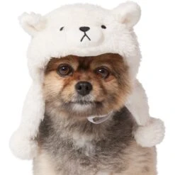 Frisco Plush Polar Bear Dog & Cat Hat -Frisco 745614 PT2. AC SS1800 V1694802014