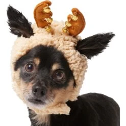 Frisco Sherpa Reindeer Dog & Cat Hat With Bells 11 Frisco Sherpa Reindeer Dog & Cat Hat With Bells -Frisco 745646 PT2. AC SS1800 V1694800749