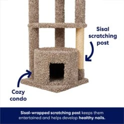 Frisco 64-in Real Carpet Wooden Cat Tree And Condo -Frisco 914950 PT2. AC SS1800 V1697733055